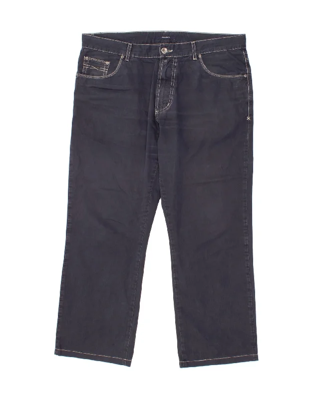 GANT Mens Straight Casual Trousers W38 L28 Navy Blue Cotton Trousers High Rise Slim Fit Trousers High Rise Slim Fit GANT Mens Straight Casual Trousers W38 L28 Navy Blue Cotton Trousers High Rise Slim Fit Trousers High Rise Slim Fit