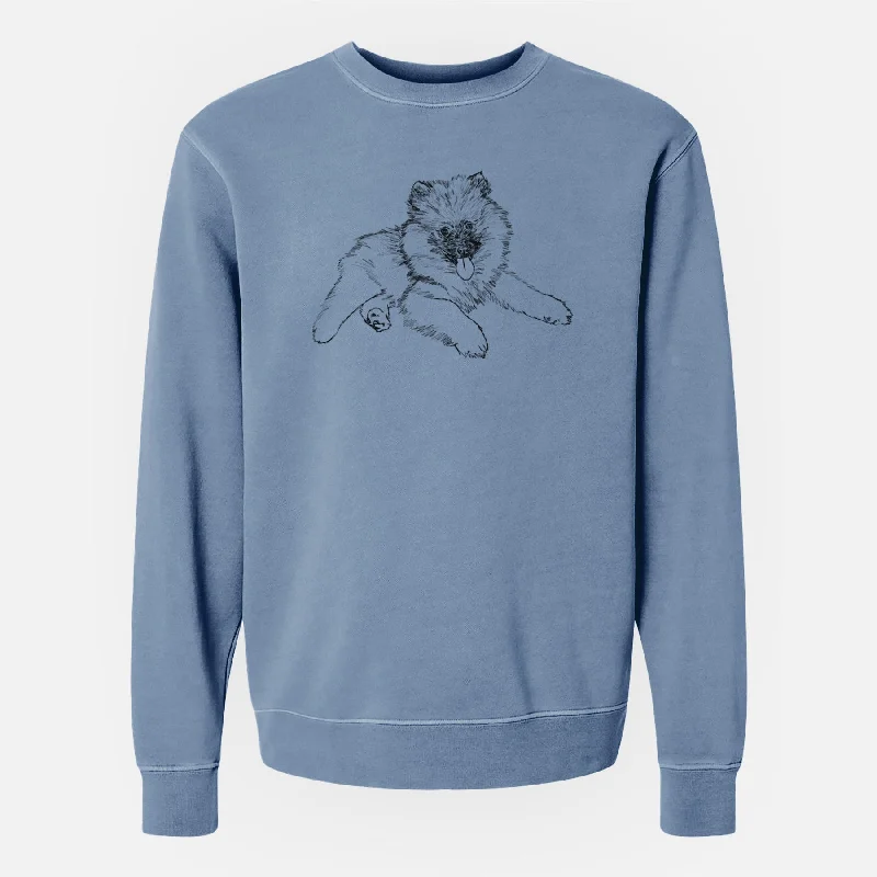 Doodled Double Bubble the Kesshond Puppy - Unisex Pigment Dyed Crew Sweatshirt Hoodie with Batwing Sleeves Loose Dramatic Hoodie with Batwing Sleeves Loose Dramatic Doodled Double Bubble the Kesshond Puppy - Unisex Pigment Dyed Crew Sweatshirt Hoodie with Batwing Sleeves Loose Dramatic Hoodie with Batwing Sleeves Loose Dramatic