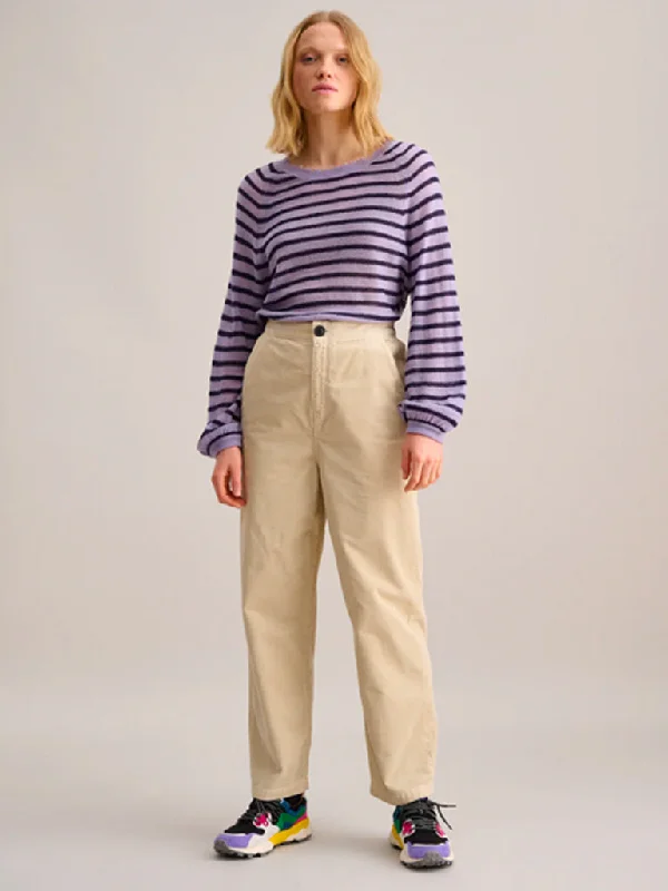 Bellerose Pasop Cord Trousers in Rice Trousers Satin Smooth Trousers Satin Smooth