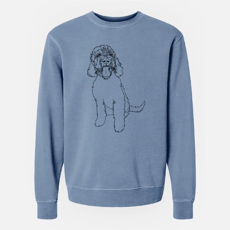 Doodled Ruby the Goldendoodle - Unisex Pigment Dyed Crew Sweatshirt Hoodie with Magnetic Closure Innovative Modern Hoodie with Magnetic Closure Innovative Modern Doodled Ruby the Goldendoodle - Unisex Pigment Dyed Crew Sweatshirt Hoodie with Magnetic Closure Innovative Modern Hoodie with Magnetic Closure Innovative Modern