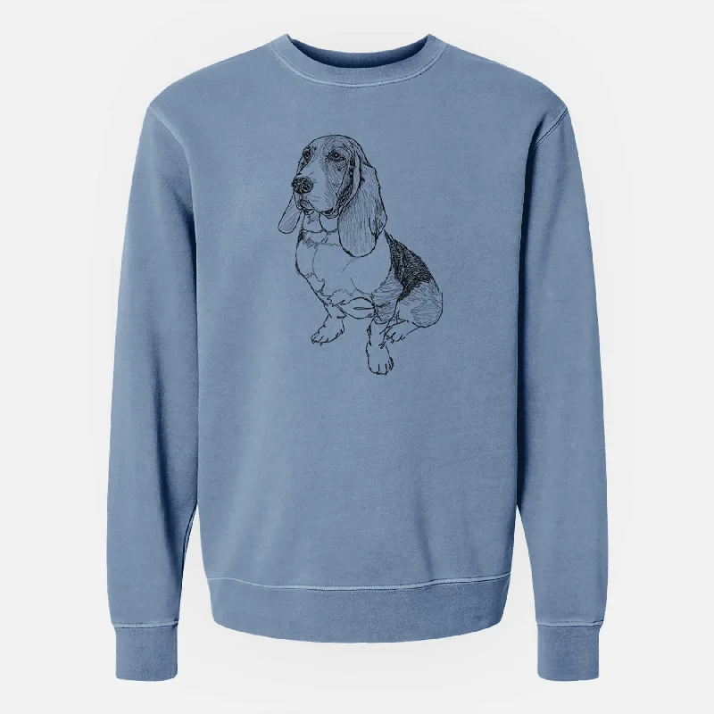 Doodled Pearl the Basset Hound - Unisex Pigment Dyed Crew Sweatshirt Hoodie with Metallic Shiny Futuristic Hoodie with Metallic Shiny Futuristic Doodled Pearl the Basset Hound - Unisex Pigment Dyed Crew Sweatshirt Hoodie with Metallic Shiny Futuristic Hoodie with Metallic Shiny Futuristic