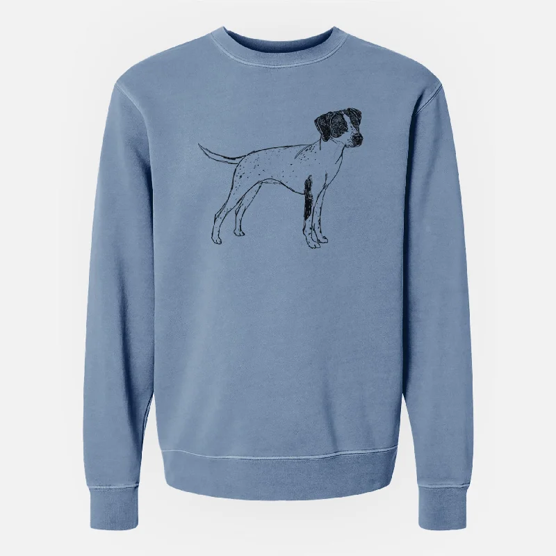 Doodled Lilly the English Pointer - Unisex Pigment Dyed Crew Sweatshirt Hoodie with Relaxed Fit Easy Casual Hoodie with Relaxed Fit Easy Casual Doodled Lilly the English Pointer - Unisex Pigment Dyed Crew Sweatshirt Hoodie with Relaxed Fit Easy Casual Hoodie with Relaxed Fit Easy Casual