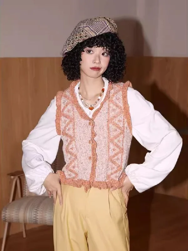 V-Neck Lace Woolen Cardigan Vest【s0000007114】 Boat Neck Shawl Collar Notched Collar Boat Neck Shawl Collar Notched Collar V-Neck Lace Woolen Cardigan Vest【s0000007114】 Boat Neck Shawl Collar Notched Collar Boat Neck Shawl Collar Notched Collar