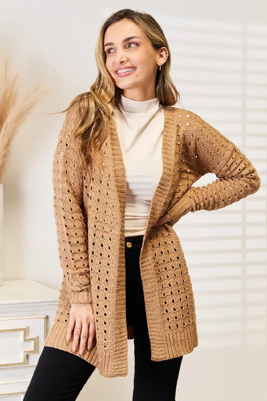Woven Right Openwork Horizontal Ribbing Open Front Cardigan Layered Multi-layer Single Layer Layered Multi-layer Single Layer Woven Right Openwork Horizontal Ribbing Open Front Cardigan Layered Multi-layer Single Layer Layered Multi-layer Single Layer
