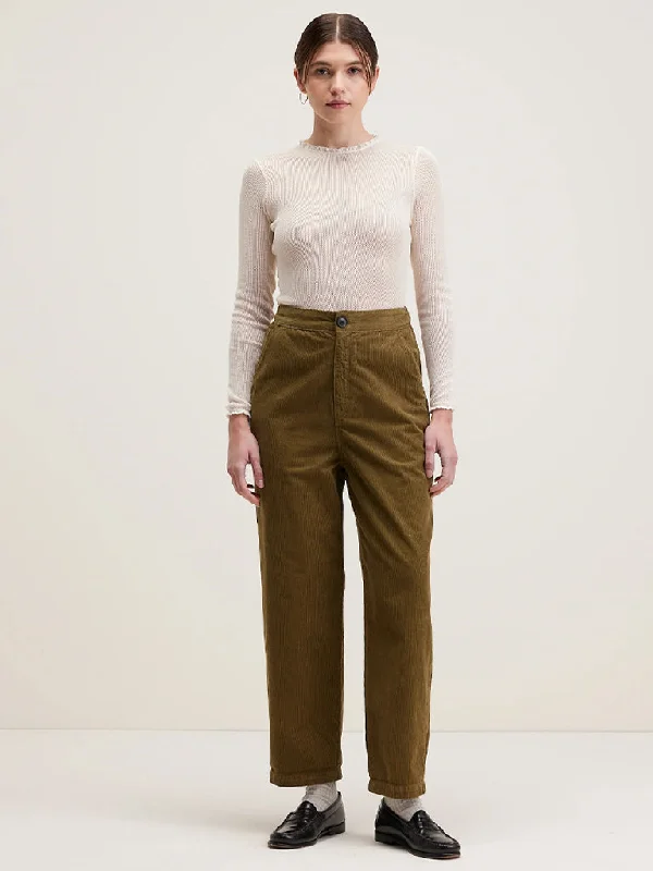 Bellerose Pasop Cord Trousers in Military Trousers Leisure Comfortable Trousers Leisure Comfortable Bellerose Pasop Cord Trousers in Military Trousers Leisure Comfortable Trousers Leisure Comfortable