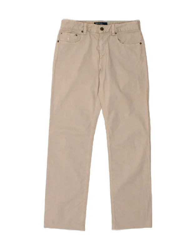 POLO RALPH LAUREN Mens Straight Casual Trousers W30 L32 Beige Cotton Trousers Silk Elegant Trousers Silk Elegant POLO RALPH LAUREN Mens Straight Casual Trousers W30 L32 Beige Cotton Trousers Silk Elegant Trousers Silk Elegant