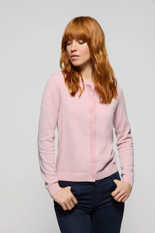 Cárdigan rosa vigoré de punto con botonadura y logo bordado Rigby Go Toggled Drawstring Belted Toggled Drawstring Belted Cárdigan rosa vigoré de punto con botonadura y logo bordado Rigby Go Toggled Drawstring Belted Toggled Drawstring Belted
