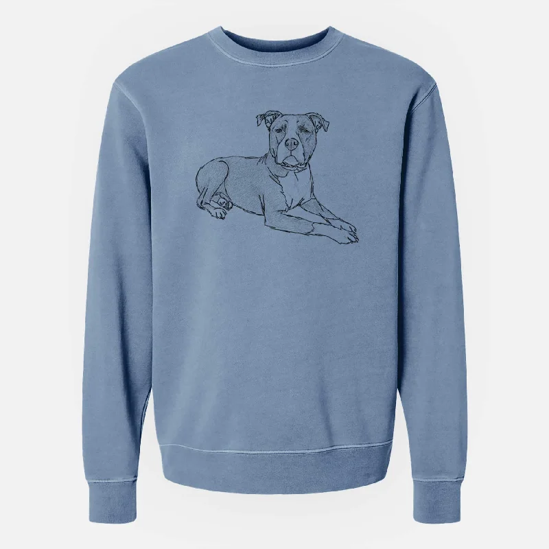 Doodled Bella the Pitbull - Unisex Pigment Dyed Crew Sweatshirt Hoodie with Print Artistic Unique Hoodie with Print Artistic Unique Doodled Bella the Pitbull - Unisex Pigment Dyed Crew Sweatshirt Hoodie with Print Artistic Unique Hoodie with Print Artistic Unique