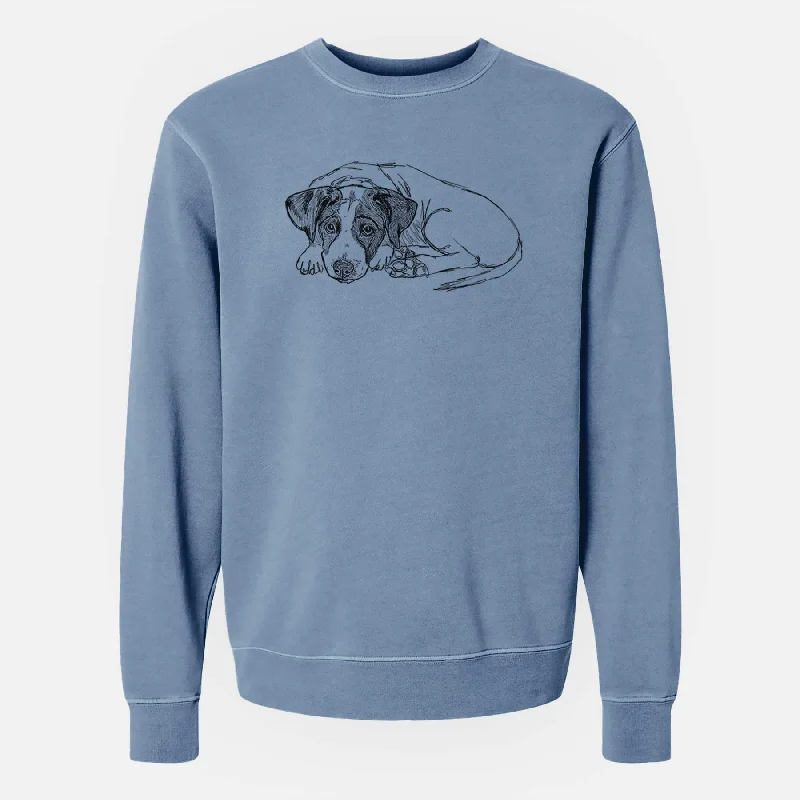 Doodled Stormy the English Pointer Puppy - Unisex Pigment Dyed Crew Sweatshirt Hooded Sweatshirt Casual Wear Street Style Hooded Sweatshirt Casual Wear Street Style Doodled Stormy the English Pointer Puppy - Unisex Pigment Dyed Crew Sweatshirt Hooded Sweatshirt Casual Wear Street Style Hooded Sweatshirt Casual Wear Street Style