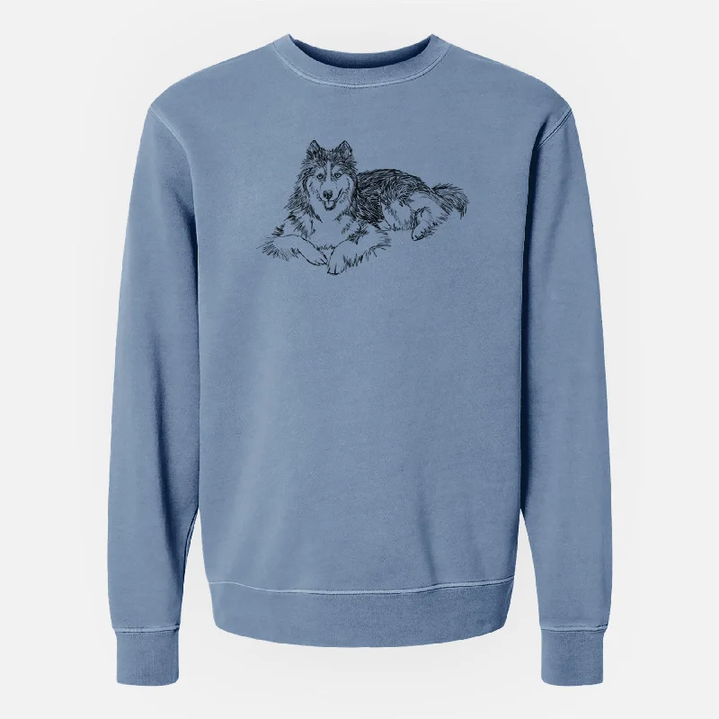 Doodled Ripley the Siberian Husky - Unisex Pigment Dyed Crew Sweatshirt Hoodie with Illustration Artistic Creative Hoodie with Illustration Artistic Creative Doodled Ripley the Siberian Husky - Unisex Pigment Dyed Crew Sweatshirt Hoodie with Illustration Artistic Creative Hoodie with Illustration Artistic Creative