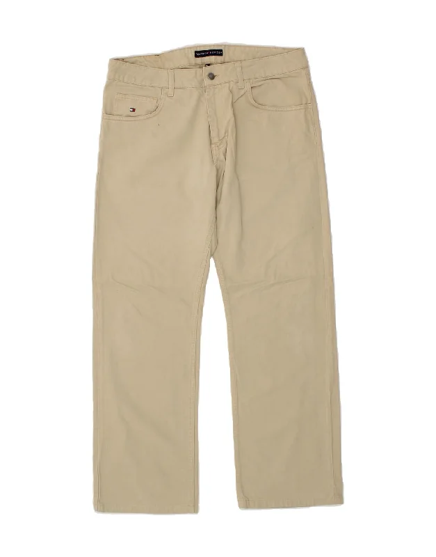 TOMMY HILFIGER Mens Straight Casual Trousers W34 L30 Beige Cotton Trousers Handmade Artisanal Trousers Handmade Artisanal TOMMY HILFIGER Mens Straight Casual Trousers W34 L30 Beige Cotton Trousers Handmade Artisanal Trousers Handmade Artisanal