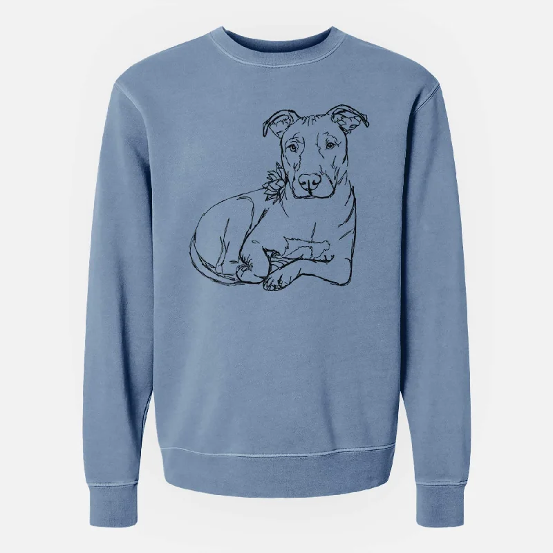 Doodled Nugget the Pitbull - Unisex Pigment Dyed Crew Sweatshirt Hoodie with Lace Feminine Delicate Hoodie with Lace Feminine Delicate Doodled Nugget the Pitbull - Unisex Pigment Dyed Crew Sweatshirt Hoodie with Lace Feminine Delicate Hoodie with Lace Feminine Delicate