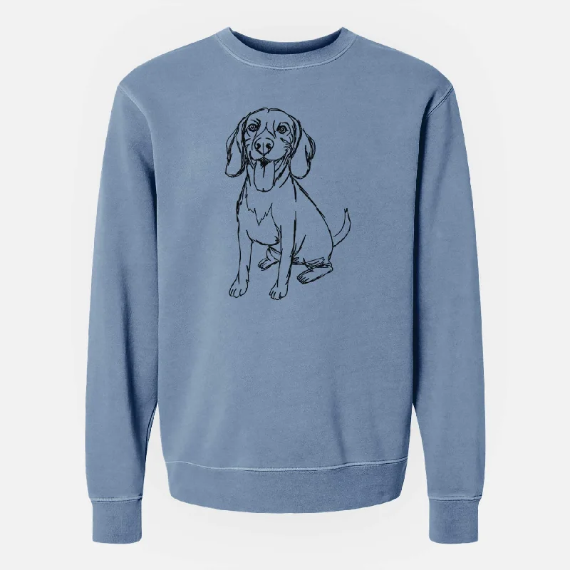 Doodled Halo the Beagle - Unisex Pigment Dyed Crew Sweatshirt Hoodie with Rolled Sleeves Casual Relaxed Hoodie with Rolled Sleeves Casual Relaxed Doodled Halo the Beagle - Unisex Pigment Dyed Crew Sweatshirt Hoodie with Rolled Sleeves Casual Relaxed Hoodie with Rolled Sleeves Casual Relaxed