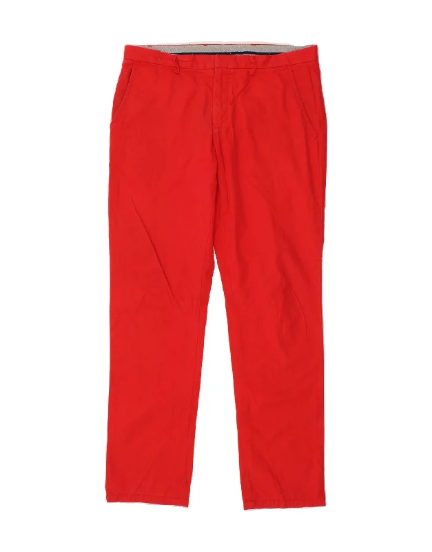 TOMMY HILFIGER Mens Slim Chino Trousers W36 L34 Red Cotton Trousers Modern Contemporary Trousers Modern Contemporary TOMMY HILFIGER Mens Slim Chino Trousers W36 L34 Red Cotton Trousers Modern Contemporary Trousers Modern Contemporary