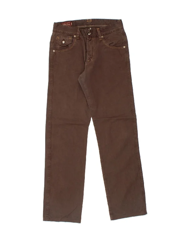 MARLBORO CLASSICS Mens Straight Casual Trousers W30 L34 Brown Cotton Trousers Travel Practical Trousers Travel Practical MARLBORO CLASSICS Mens Straight Casual Trousers W30 L34 Brown Cotton Trousers Travel Practical Trousers Travel Practical