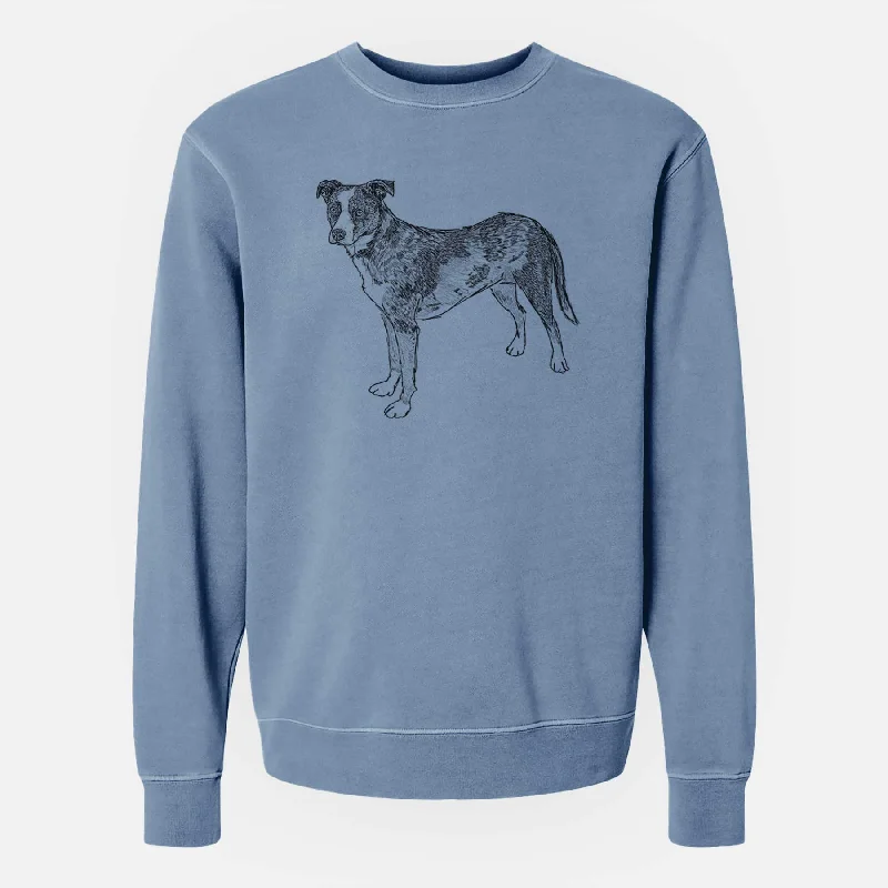 Doodled Carolina the Catahoula Cattle Dog Mix - Unisex Pigment Dyed Crew Sweatshirt Hoodie with Patch Decorative Personalized Hoodie with Patch Decorative Personalized Doodled Carolina the Catahoula Cattle Dog Mix - Unisex Pigment Dyed Crew Sweatshirt Hoodie with Patch Decorative Personalized Hoodie with Patch Decorative Personalized