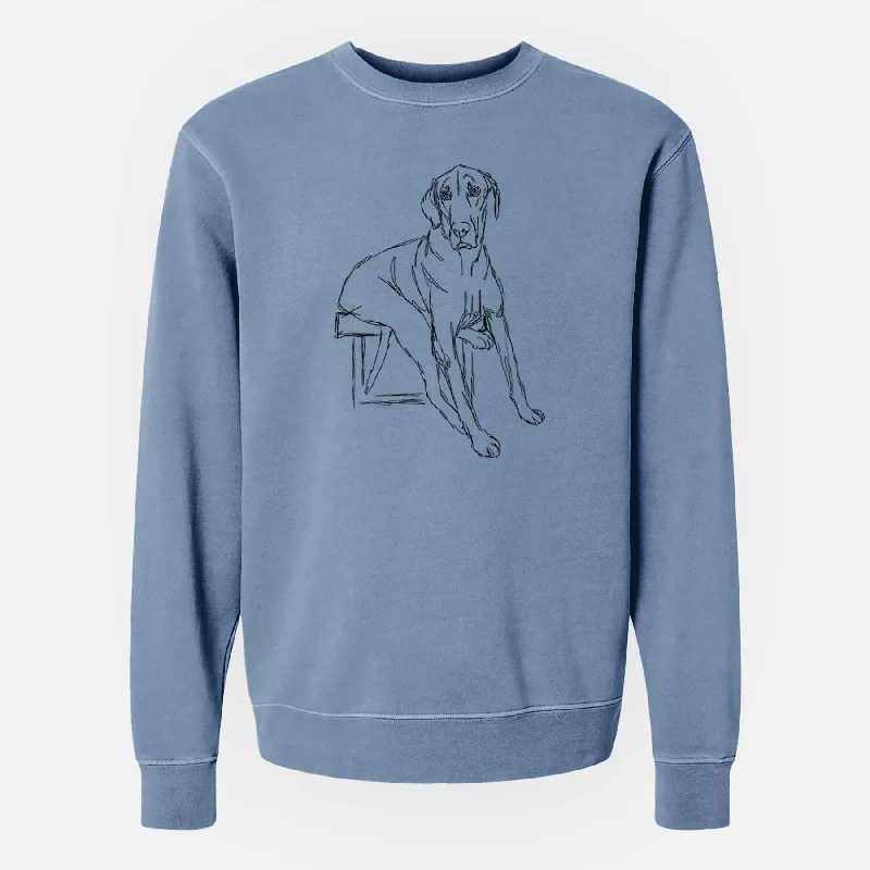 Doodled Gracie the Great Dane - Unisex Pigment Dyed Crew Sweatshirt Hoodie with Elastic Waist Stretchable Comfortable Hoodie with Elastic Waist Stretchable Comfortable Doodled Gracie the Great Dane - Unisex Pigment Dyed Crew Sweatshirt Hoodie with Elastic Waist Stretchable Comfortable Hoodie with Elastic Waist Stretchable Comfortable