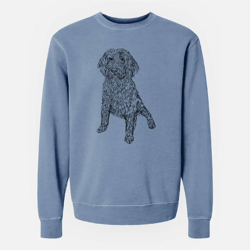 Doodled Lily the Goldendoodle - Unisex Pigment Dyed Crew Sweatshirt Hoodie with Monochrome Minimalist Simple Hoodie with Monochrome Minimalist Simple Doodled Lily the Goldendoodle - Unisex Pigment Dyed Crew Sweatshirt Hoodie with Monochrome Minimalist Simple Hoodie with Monochrome Minimalist Simple