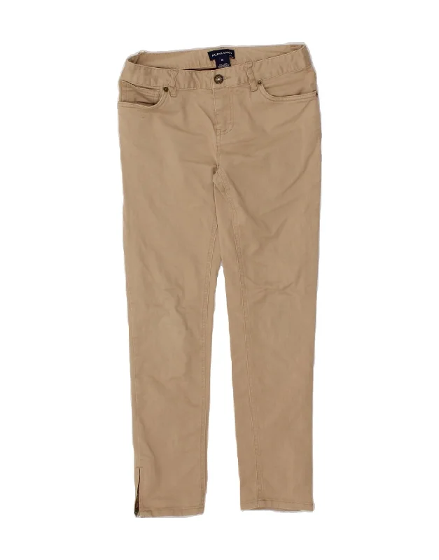 RALPH LAUREN Girls Slim Casual Trousers 9-10 Years W26 L24 Beige Cotton Trousers Versatile Stylish Trousers Versatile Stylish RALPH LAUREN Girls Slim Casual Trousers 9-10 Years W26 L24 Beige Cotton Trousers Versatile Stylish Trousers Versatile Stylish