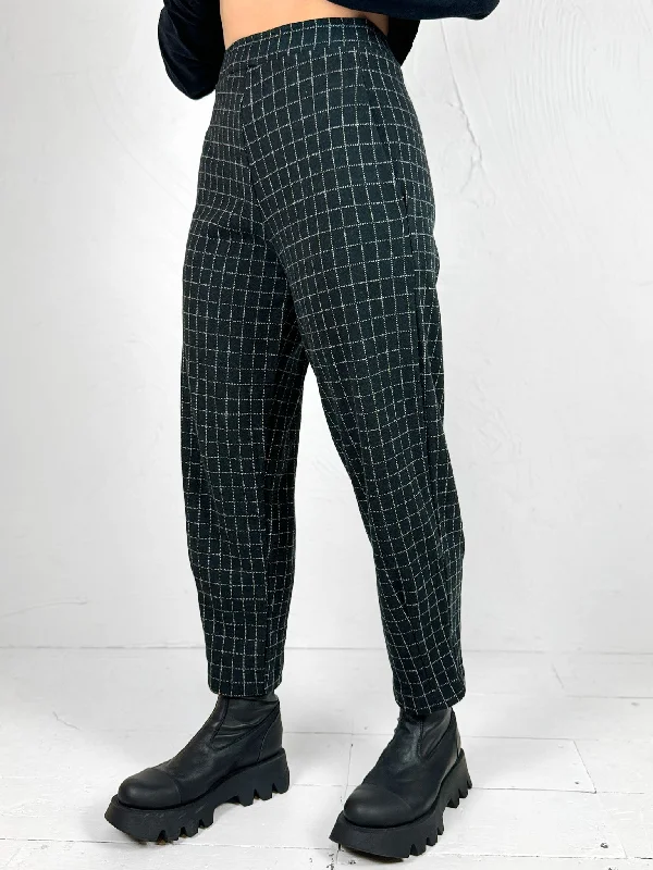 Cervo J Soft Graph Check Narrow Trousers Trousers Winter Warm Trousers Winter Warm