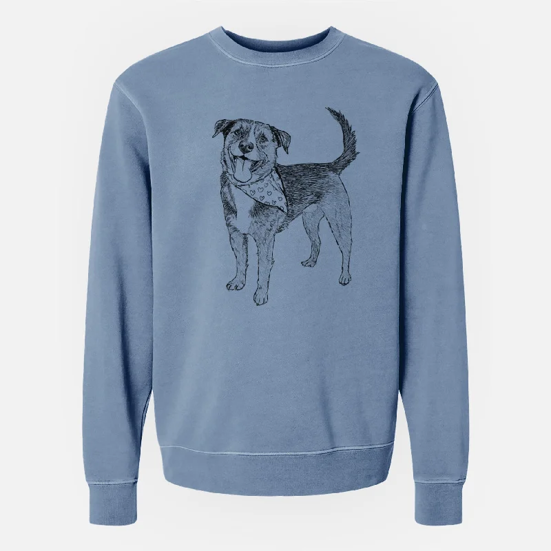 Doodled Roxy the Shepherd Mixed Breed - Unisex Pigment Dyed Crew Sweatshirt Hoodie with Front Slit Layering Stylish Hoodie with Front Slit Layering Stylish Doodled Roxy the Shepherd Mixed Breed - Unisex Pigment Dyed Crew Sweatshirt Hoodie with Front Slit Layering Stylish Hoodie with Front Slit Layering Stylish
