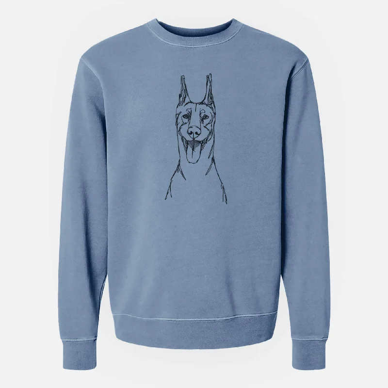 Doodled Doberman Pinscher the - Unisex Pigment Dyed Crew Sweatshirt Hoodie with Pastel Soft Subtle Hoodie with Pastel Soft Subtle Doodled Doberman Pinscher the - Unisex Pigment Dyed Crew Sweatshirt Hoodie with Pastel Soft Subtle Hoodie with Pastel Soft Subtle
