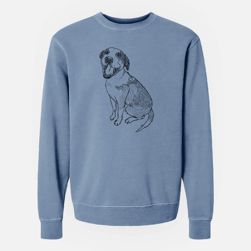 Doodled Clyde the Hound Mix - Unisex Pigment Dyed Crew Sweatshirt Hoodie with Hem Elastic Stretchable Comfortable Hoodie with Hem Elastic Stretchable Comfortable Doodled Clyde the Hound Mix - Unisex Pigment Dyed Crew Sweatshirt Hoodie with Hem Elastic Stretchable Comfortable Hoodie with Hem Elastic Stretchable Comfortable