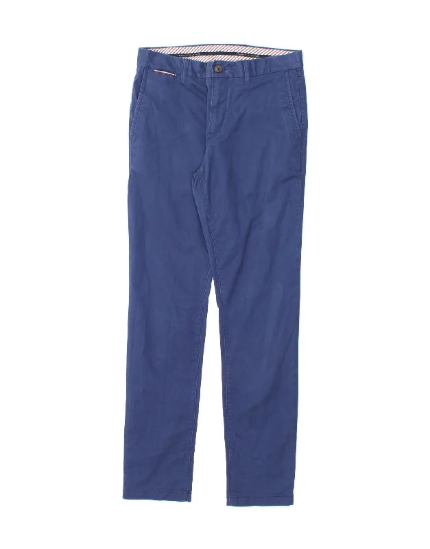 TOMMY HILFIGER Mens Slim Chino Trousers W30 L32 Navy Blue Cotton Trousers Seasonal Trendy Trousers Seasonal Trendy TOMMY HILFIGER Mens Slim Chino Trousers W30 L32 Navy Blue Cotton Trousers Seasonal Trendy Trousers Seasonal Trendy