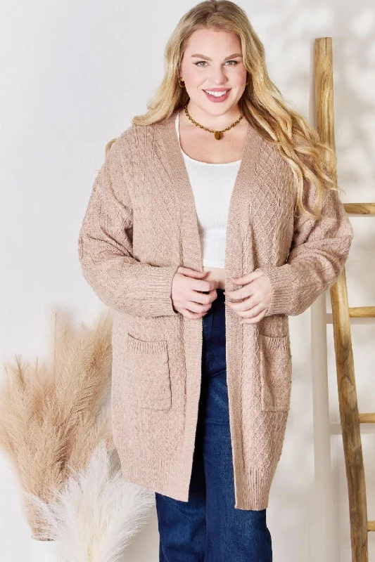 Hailey & Co Full Size Cable-Knit Pocketed Cardigan Hooded Cardigan Collared Cardigan Shawl Collar Hooded Cardigan Collared Cardigan Shawl Collar Hailey & Co Full Size Cable-Knit Pocketed Cardigan Hooded Cardigan Collared Cardigan Shawl Collar Hooded Cardigan Collared Cardigan Shawl Collar