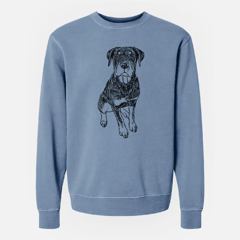 Doodled Lincoln the Rottweiler Puppy - Unisex Pigment Dyed Crew Sweatshirt Hoodie with Ribbed Neckline Snug Warm Hoodie with Ribbed Neckline Snug Warm Doodled Lincoln the Rottweiler Puppy - Unisex Pigment Dyed Crew Sweatshirt Hoodie with Ribbed Neckline Snug Warm Hoodie with Ribbed Neckline Snug Warm