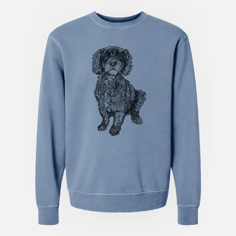 Doodled Bama the Cocker Spaniel Mix - Unisex Pigment Dyed Crew Sweatshirt Hoodie with Elastic Waist Stretchable Comfortable Hoodie with Elastic Waist Stretchable Comfortable Doodled Bama the Cocker Spaniel Mix - Unisex Pigment Dyed Crew Sweatshirt Hoodie with Elastic Waist Stretchable Comfortable Hoodie with Elastic Waist Stretchable Comfortable