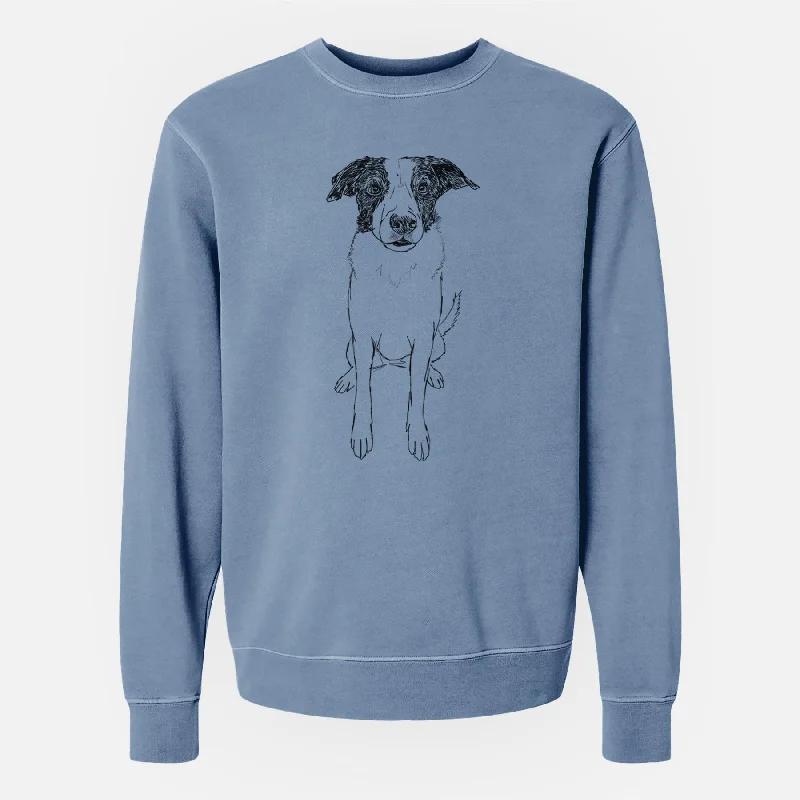 Doodled Dewey the Mixed Breed - Unisex Pigment Dyed Crew Sweatshirt Hoodie with Hood Adjustable Protection Hoodie with Hood Adjustable Protection Doodled Dewey the Mixed Breed - Unisex Pigment Dyed Crew Sweatshirt Hoodie with Hood Adjustable Protection Hoodie with Hood Adjustable Protection