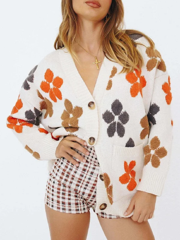 Floral V-Neck Button Up Long Sleeve Cardigan Embroidered Appliqued Beaded Embroidered Appliqued Beaded Floral V-Neck Button Up Long Sleeve Cardigan Embroidered Appliqued Beaded Embroidered Appliqued Beaded