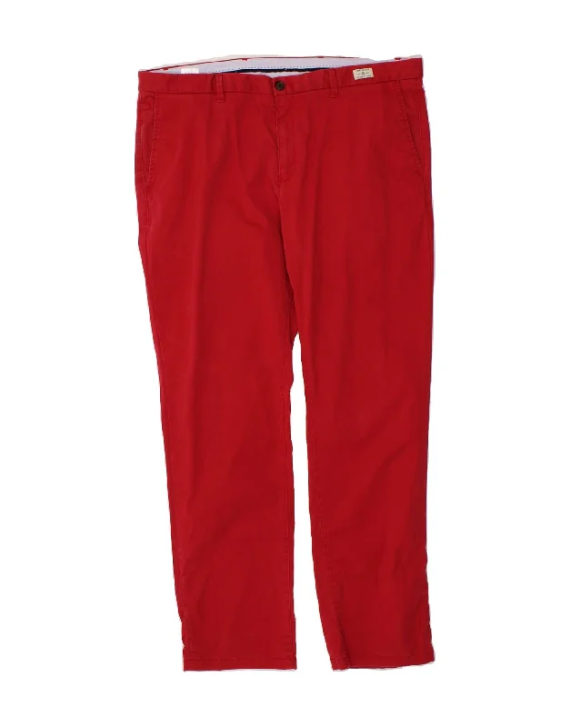 TOMMY HILFIGER Mens Slim Chino Trousers W40 L32 Red Cotton High Waist Slim Fit Ankle Length High Waist Slim Fit Ankle Length TOMMY HILFIGER Mens Slim Chino Trousers W40 L32 Red Cotton High Waist Slim Fit Ankle Length High Waist Slim Fit Ankle Length