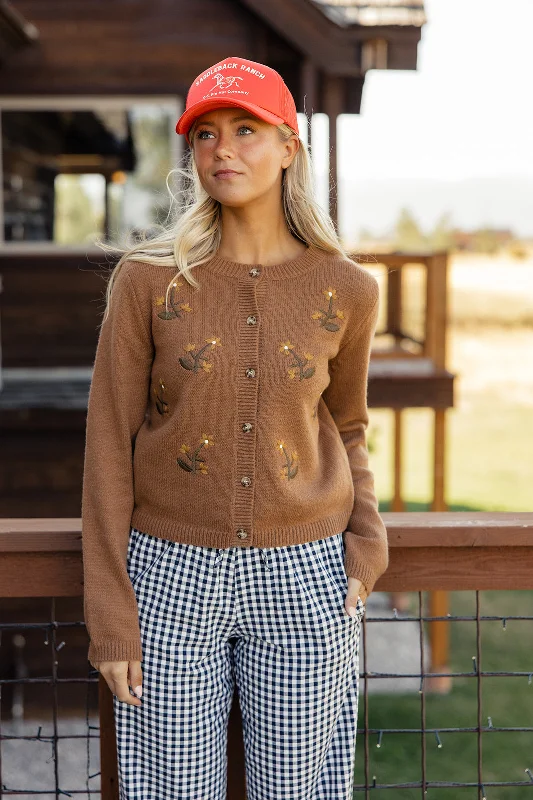 Embroidered the Memories Floral Cardigan Mesh Fabric Canvas Fabric Denim Fabric Mesh Fabric Canvas Fabric Denim Fabric