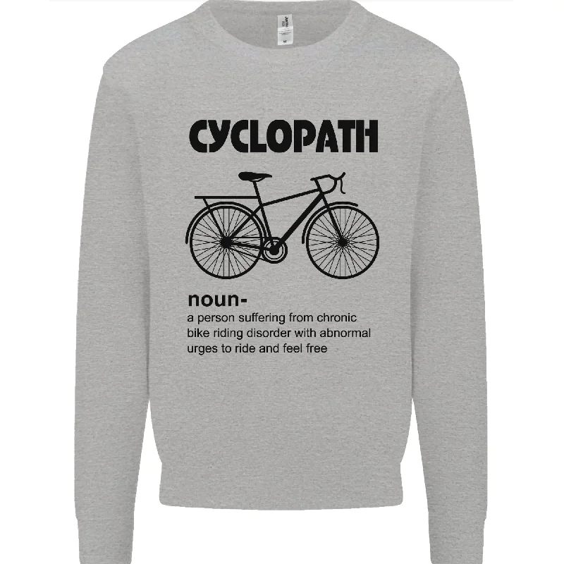 Cyclopath Funny Cycling Cyclist Bicycle Mens Sweatshirt Jumper Hoodie with Embroidery Detailed Premium Hoodie with Embroidery Detailed Premium