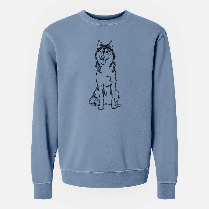 Doodled Siberian Husky the - Unisex Pigment Dyed Crew Sweatshirt Hoodie with Metallic Shiny Futuristic Hoodie with Metallic Shiny Futuristic Doodled Siberian Husky the - Unisex Pigment Dyed Crew Sweatshirt Hoodie with Metallic Shiny Futuristic Hoodie with Metallic Shiny Futuristic