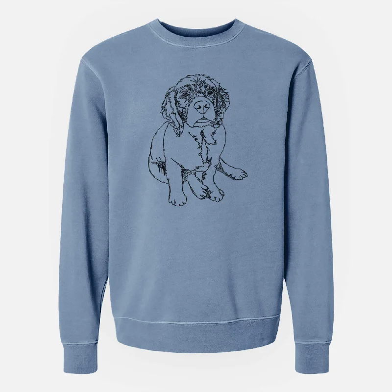 Doodled Crazy Raisin the Cocker Spaniel - Unisex Pigment Dyed Crew Sweatshirt Hoodie with Gradient Ombre Colorful Hoodie with Gradient Ombre Colorful Doodled Crazy Raisin the Cocker Spaniel - Unisex Pigment Dyed Crew Sweatshirt Hoodie with Gradient Ombre Colorful Hoodie with Gradient Ombre Colorful