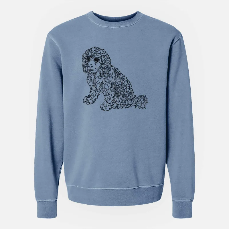 Doodled Coco the Cocker Spaniel - Unisex Pigment Dyed Crew Sweatshirt Hoodie with Button Classic Timeless Hoodie with Button Classic Timeless Doodled Coco the Cocker Spaniel - Unisex Pigment Dyed Crew Sweatshirt Hoodie with Button Classic Timeless Hoodie with Button Classic Timeless