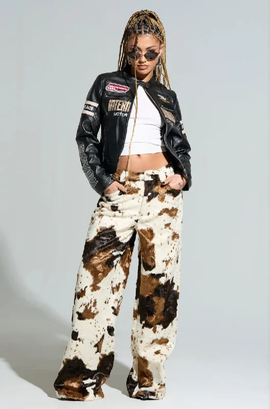 FEELING IT COW TROUSER Trousers Print Floral Trousers Print Floral