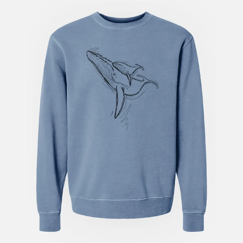 Doodled Mama and Baby the Humpback Whale - Unisex Pigment Dyed Crew Sweatshirt Hoodie with Hem Ribbing Snug Secure Hoodie with Hem Ribbing Snug Secure Doodled Mama and Baby the Humpback Whale - Unisex Pigment Dyed Crew Sweatshirt Hoodie with Hem Ribbing Snug Secure Hoodie with Hem Ribbing Snug Secure