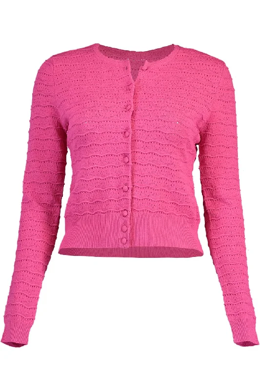 Cropped Cardigan Chenille Brocade Lace Chenille Brocade Lace