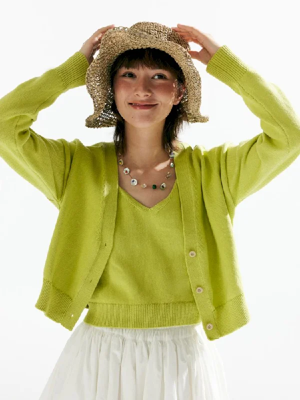 Knit Two-Piece Layered Cardigan【s0000007638】 Print Jacquard Patchwork Print Jacquard Patchwork Knit Two-Piece Layered Cardigan【s0000007638】 Print Jacquard Patchwork Print Jacquard Patchwork