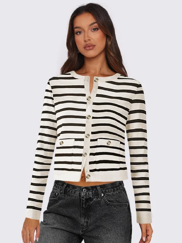 Striped Round Neck Button Up Long Sleeve Cardigan Slim Fit Regular Fit Oversized Slim Fit Regular Fit Oversized Striped Round Neck Button Up Long Sleeve Cardigan Slim Fit Regular Fit Oversized Slim Fit Regular Fit Oversized