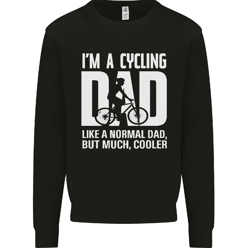 Cycling Dad Like a Normal Dad Fathers Day Mens Sweatshirt Jumper Hoodie with Raglan Sleeves Sporty Comfortable Hoodie with Raglan Sleeves Sporty Comfortable