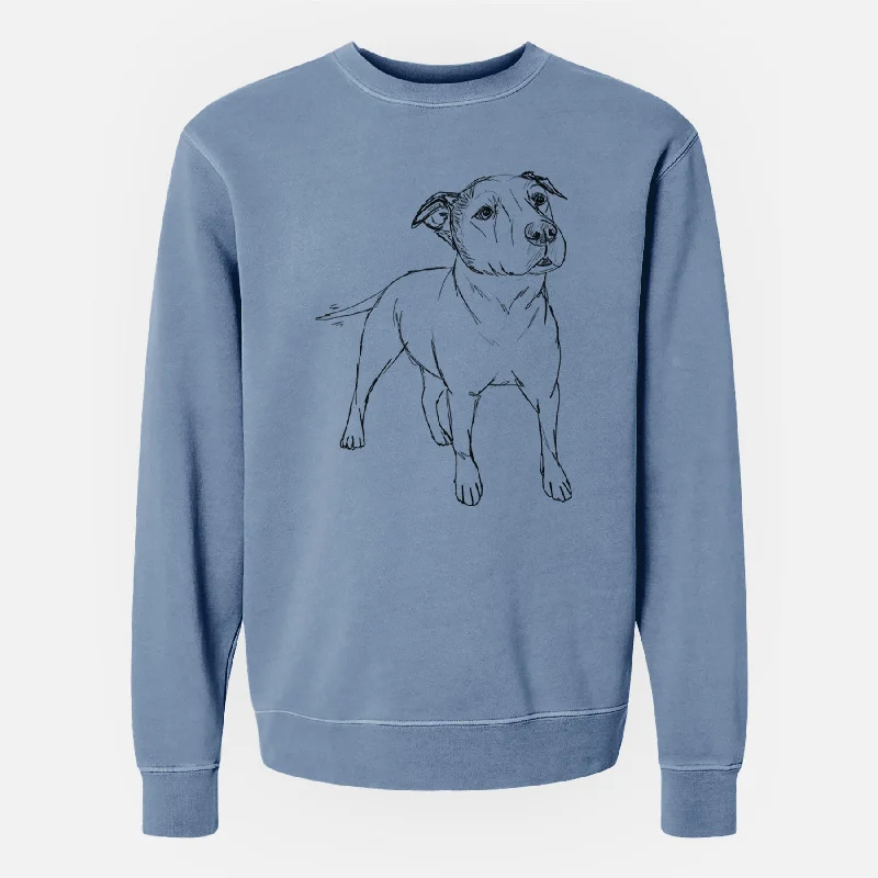Doodled Bruno the American Staffordshire Terrier - Unisex Pigment Dyed Crew Sweatshirt Hoodie with Hem Patch Decorative Personalized Hoodie with Hem Patch Decorative Personalized Doodled Bruno the American Staffordshire Terrier - Unisex Pigment Dyed Crew Sweatshirt Hoodie with Hem Patch Decorative Personalized Hoodie with Hem Patch Decorative Personalized