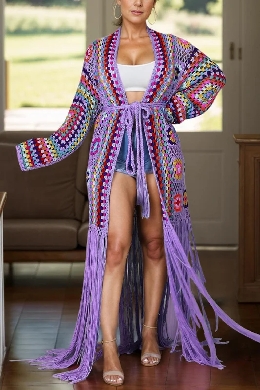Fringe Tied Long Sleeve Cardigan Layered Multi-layer Single Layer Layered Multi-layer Single Layer Fringe Tied Long Sleeve Cardigan Layered Multi-layer Single Layer Layered Multi-layer Single Layer