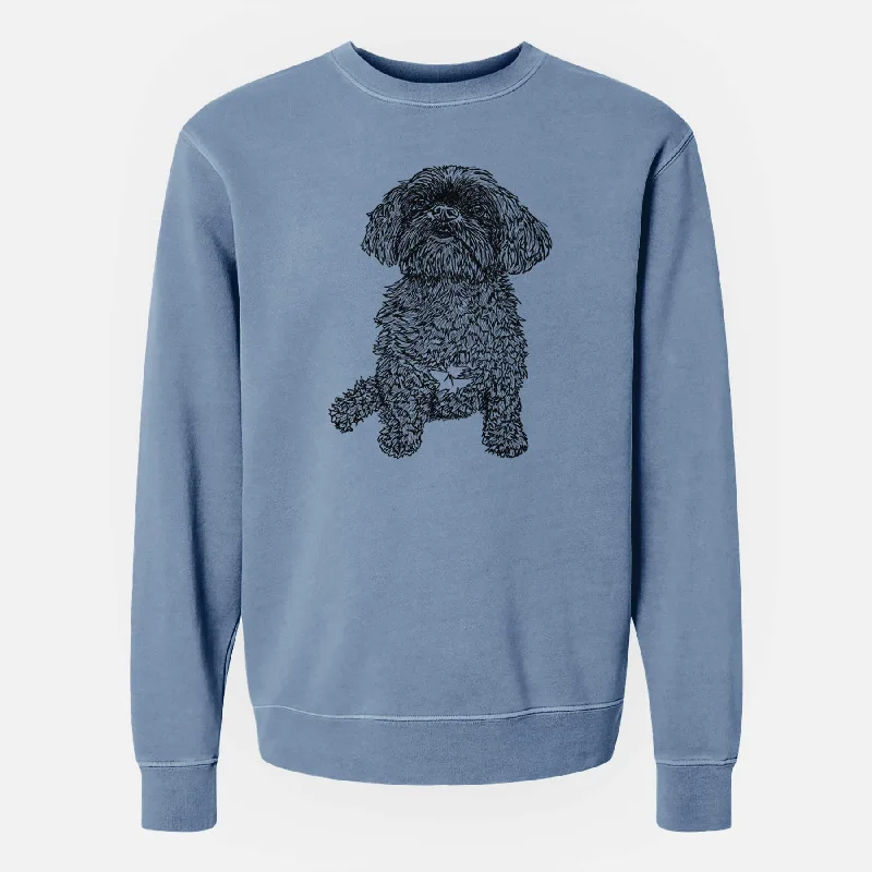 Doodled Chewie the Peekapoo - Unisex Pigment Dyed Crew Sweatshirt Hoodie with Puffed Sleeves Voluminous Trendy Hoodie with Puffed Sleeves Voluminous Trendy Doodled Chewie the Peekapoo - Unisex Pigment Dyed Crew Sweatshirt Hoodie with Puffed Sleeves Voluminous Trendy Hoodie with Puffed Sleeves Voluminous Trendy