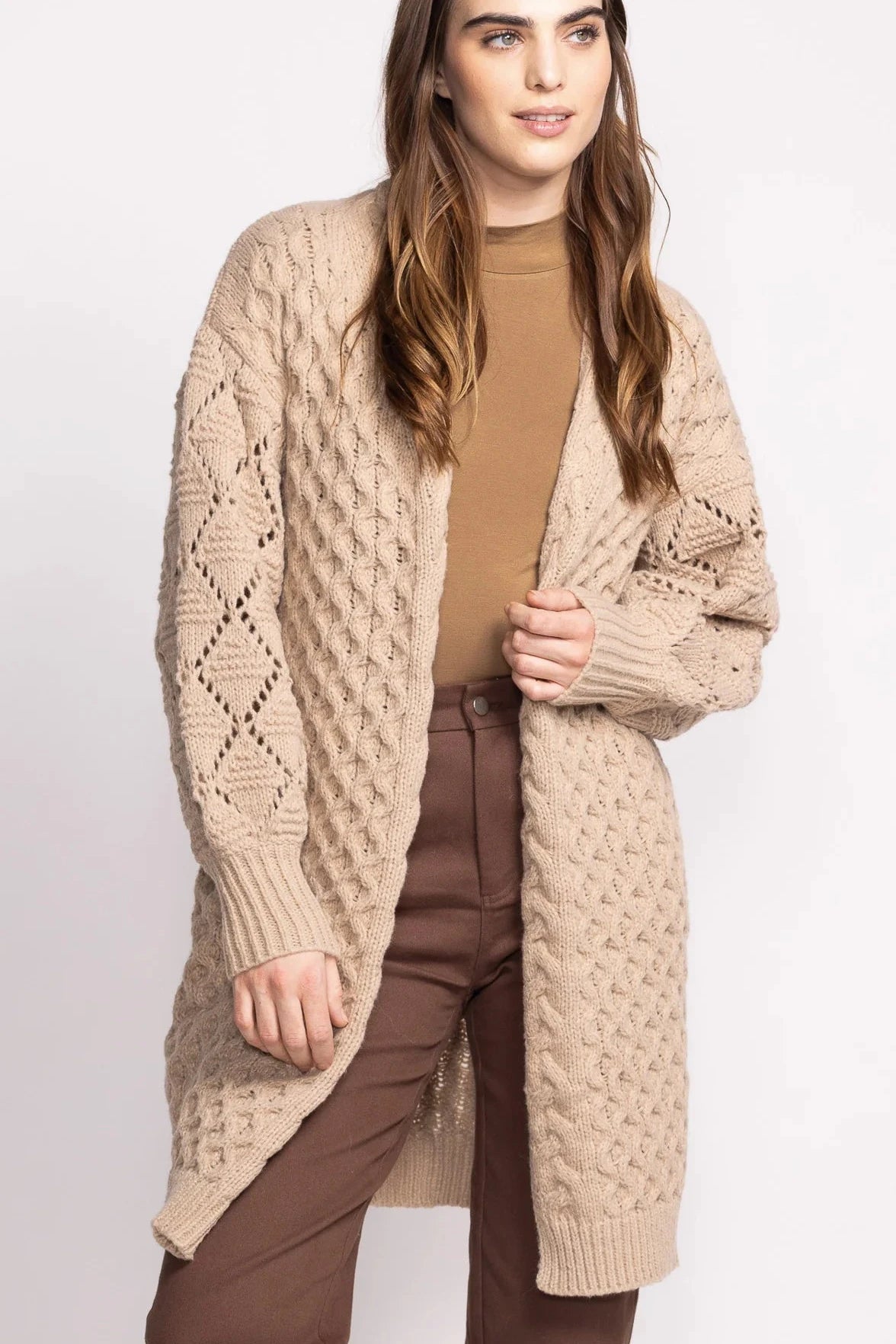textured cardigan Zippered Buttoned Snapped Zippered Buttoned Snapped