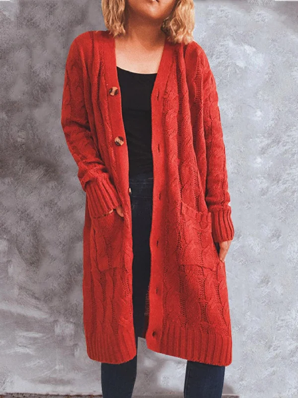 Button Up Cable-Knit Cardigan with Pockets Hooded Caped Shawl Collar Hooded Caped Shawl Collar Button Up Cable-Knit Cardigan with Pockets Hooded Caped Shawl Collar Hooded Caped Shawl Collar